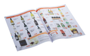 Transpromo: Broschüren mit integrierten Bons.