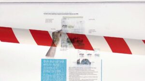 Beispiel eines Dokuments mit verschmiertem Druck.