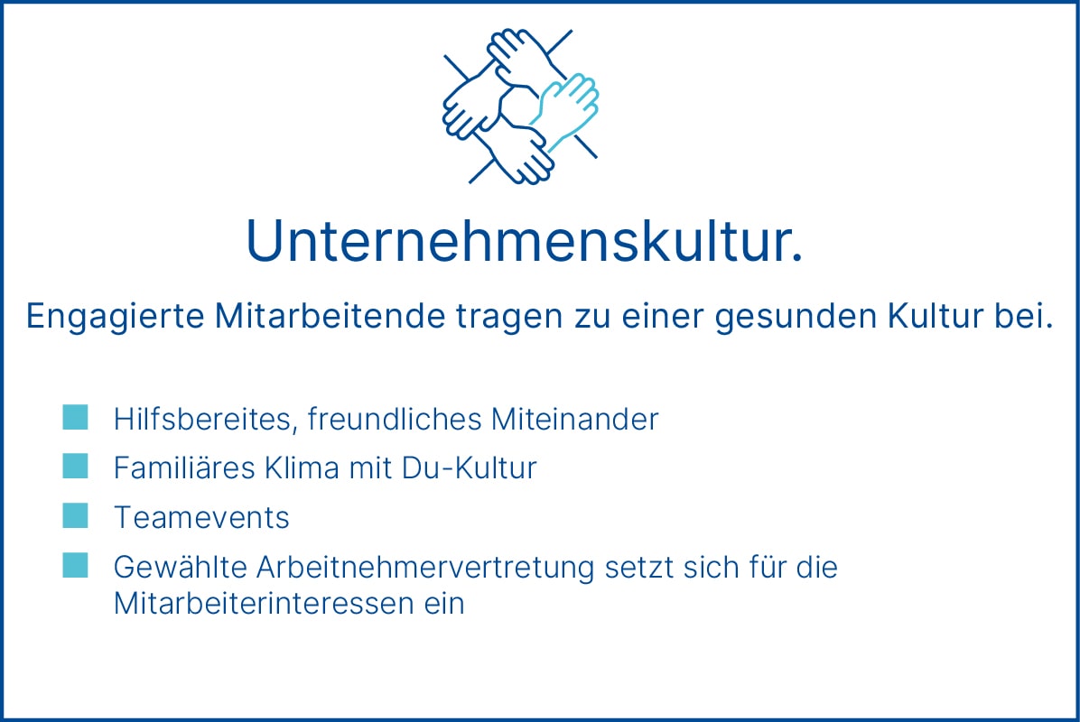 Was wir bieten: Unternehmenskultur