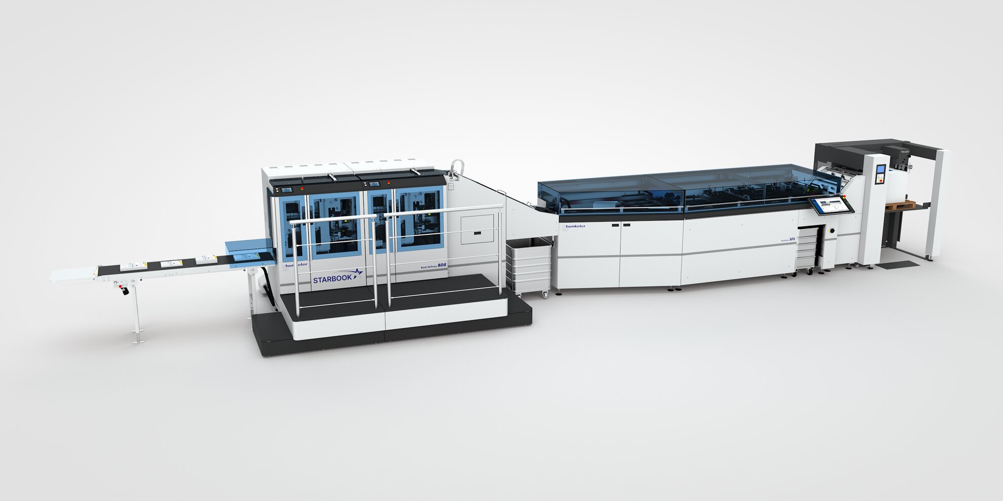 Starbook Sheetfolder Buchlösung mit Heidelberg Palettenanleger 3D.