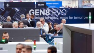 GEN8 EVO backwall at the booth.